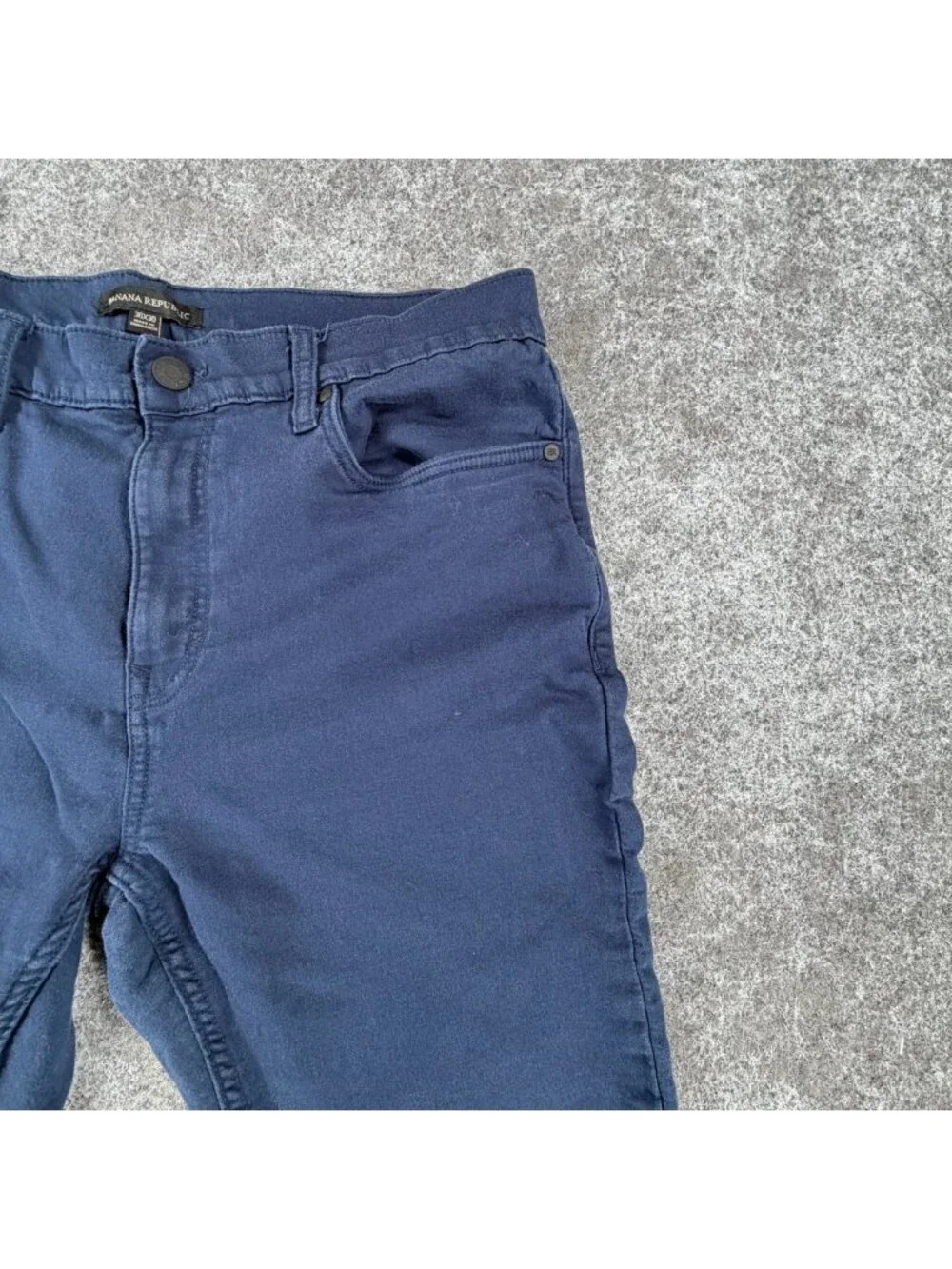 Banana Republic Chino Pants Mens 36x30 Blue‎ Stretch Straight Leg 5-Pockets